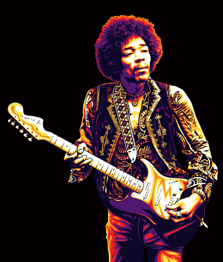 872x1024 Jimi Hendrix Electric Art Vector Artwork Of Jimi Hendrix