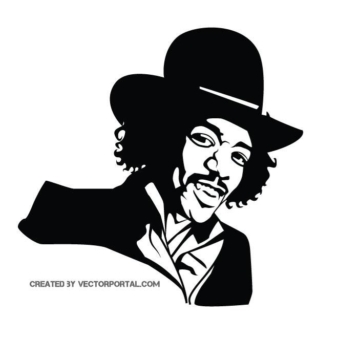 660x660 Musician Jimi Hendrix Vector Image