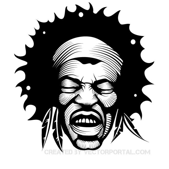660x660 Free Guitarist Jimi Hendrix Vector Files, Vectors