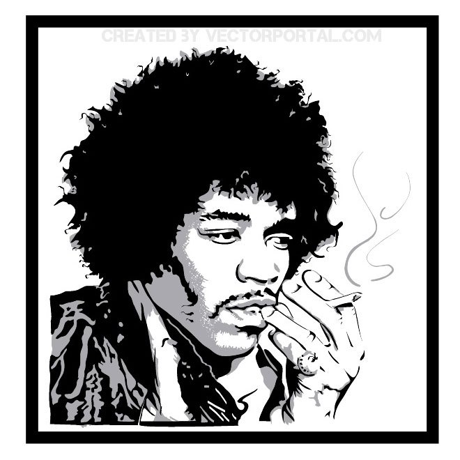 660x660 Graphics Of Jimi Hendrix Free Vector