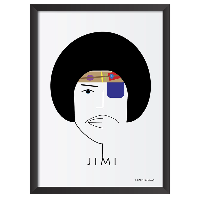 700x700 Jimi Hendrix Art Frame Nabilnet
