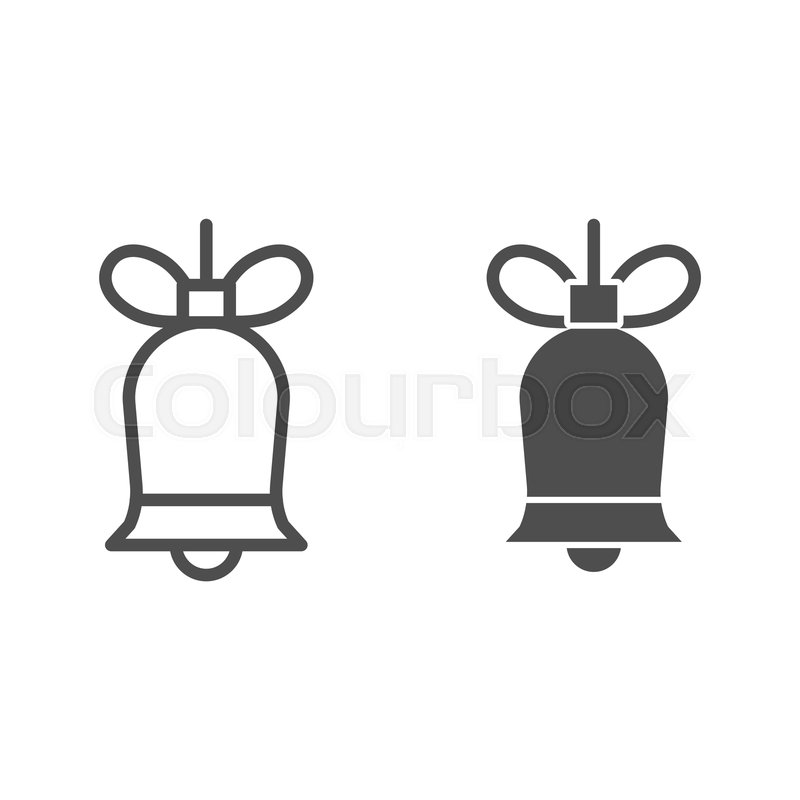 800x800 Christmas Bell Line And Glyph Icon Stock Vector Colourbox