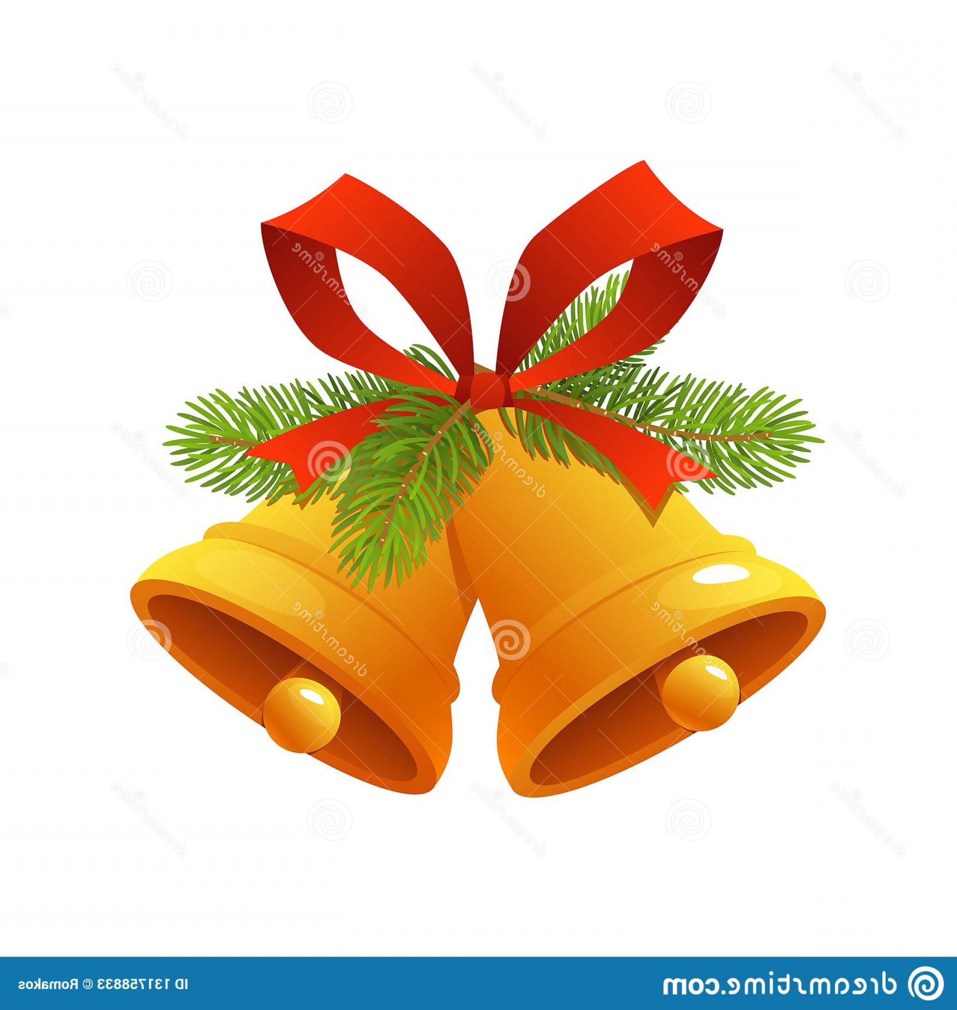 1920x2026 Golden Christmas Bell Red Ribbon Jingle Bells Icon Vector