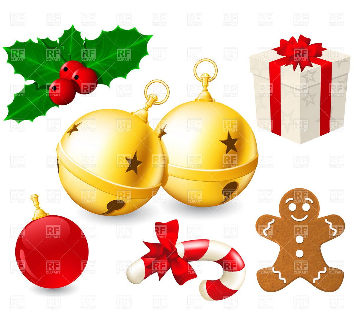 1200x1100 Jingle Bells And Christmas Decoration Vector Image Of Holiday