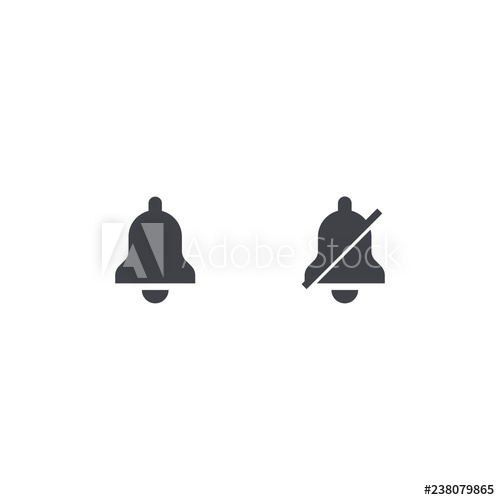 500x500 Bell Vector Icon Bell Shape Symbol Notification Sign Alarm