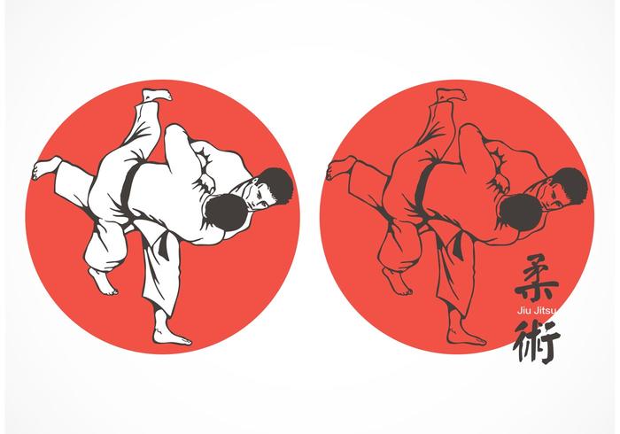700x490 Jiu Jitsu Fighters Vector