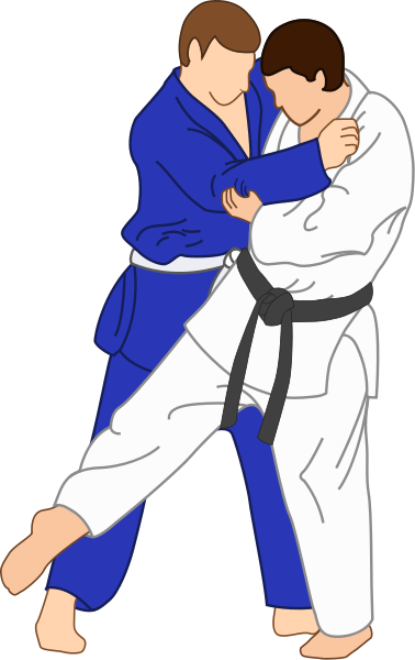 378x600 Vector Illustration Of Ashi Guruma Judo Throwing Technique