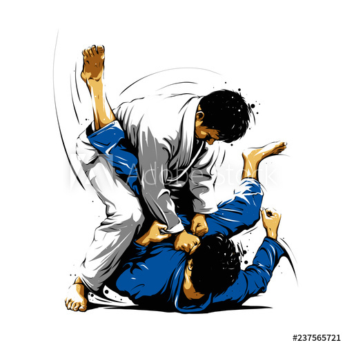 Brazilian Jiu Jitsu Action. 