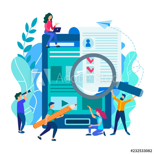 500x500 People Fill Out An Online Application Form, A Job Application Form