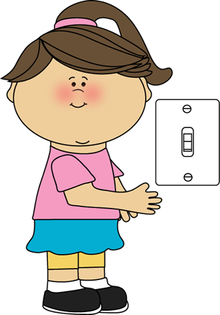314x450 Girl Classroom Lights Job Clip Art