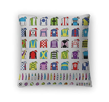 425x397 Gear New Throw Pillow Accent Decor, Jockey Uniform
