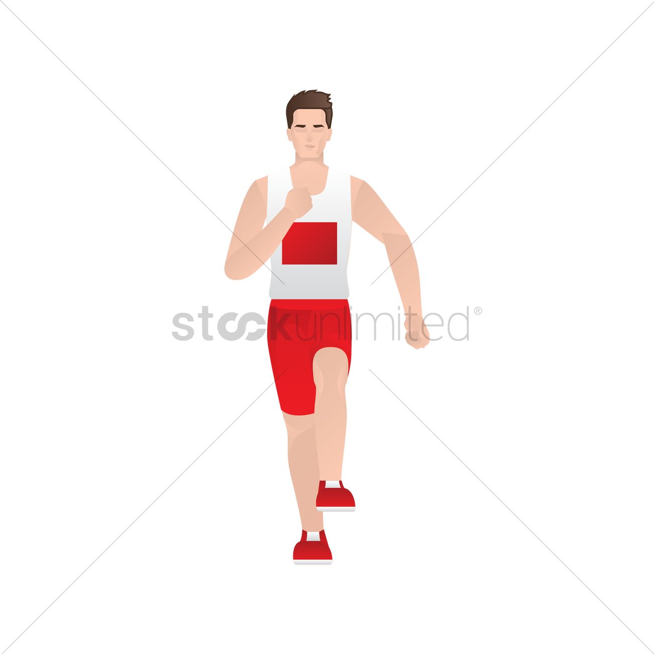1300x1300 Man Jogging Vector Image