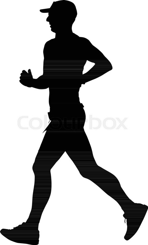 482x800 Runner Silhouette Jogging Vector Stock Vector Colourbox