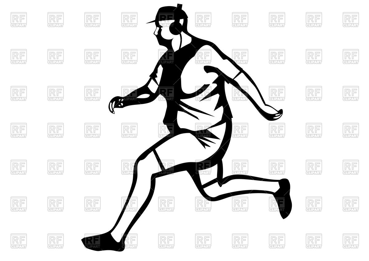 1200x849 Silhouette Of Fat Man Jogging Vector Image Of People Arkela