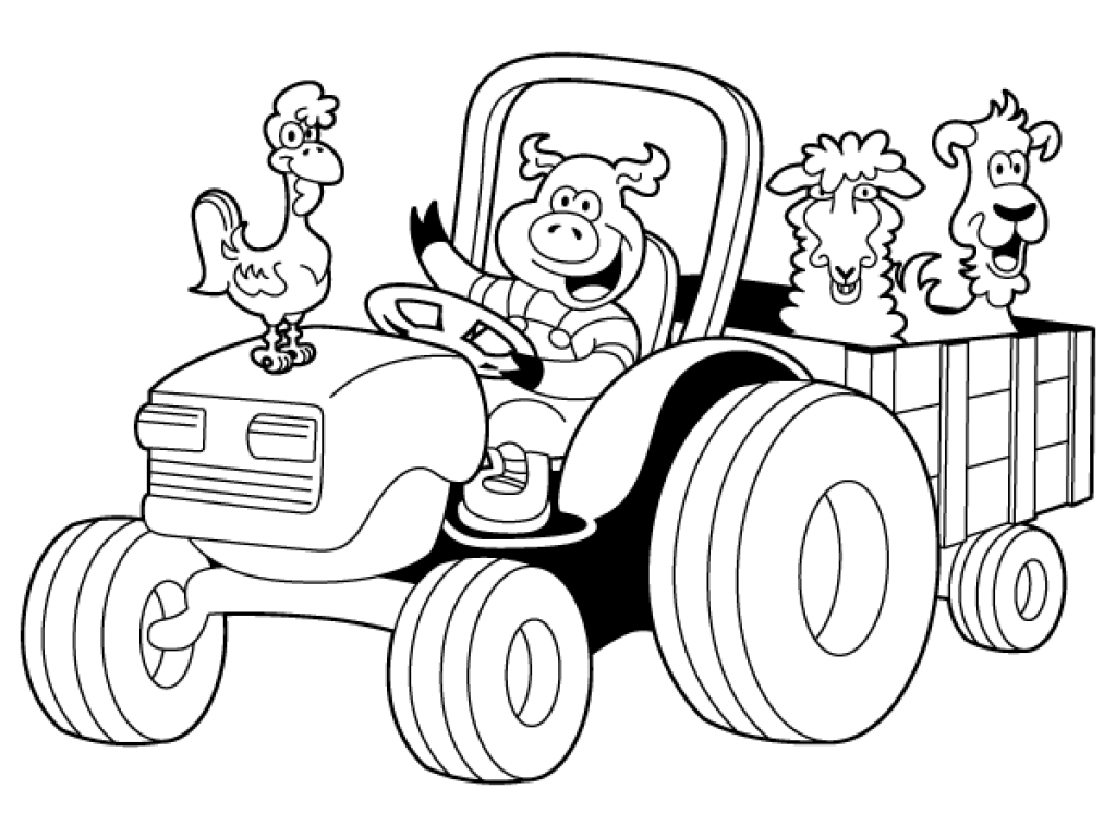 1024x768 Coloring Pages Tractor Coloring Book For Adults Royalty Free