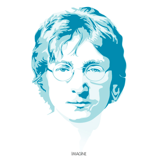 620x636 John Lennon Vector Art Tribute