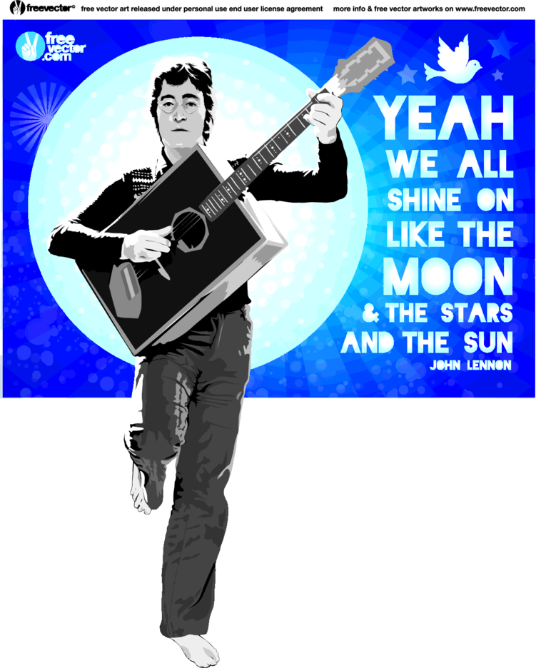 758x936 John Lennon Vector Illustration Freevectors