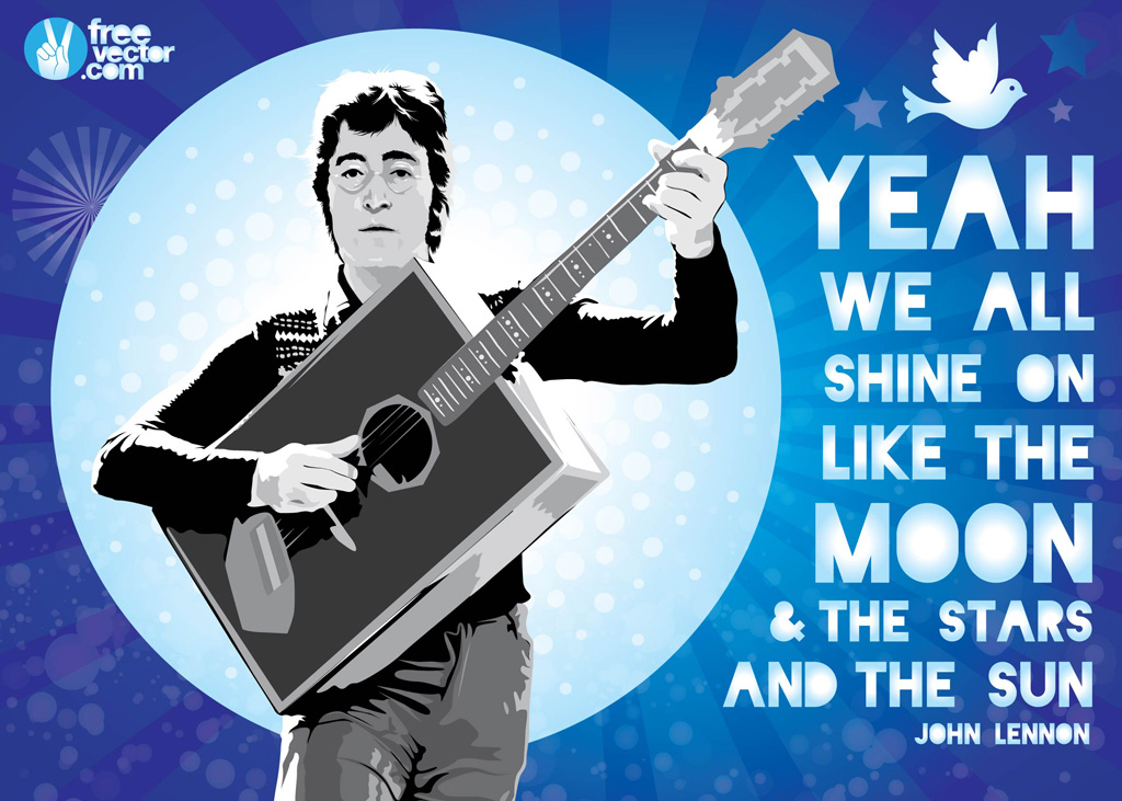 1024x731 John Lennon Vector Illustration Vector Art Graphics