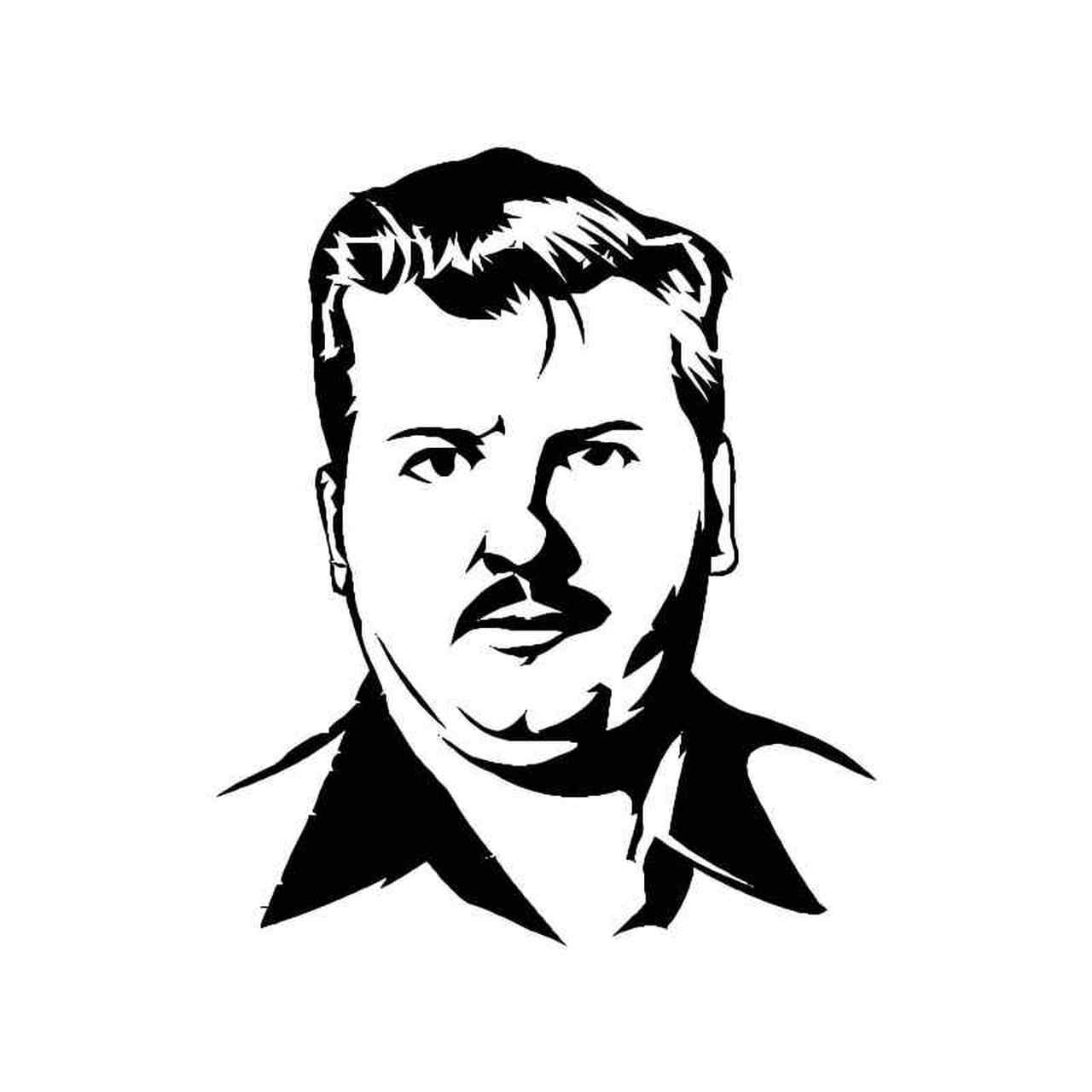 John Wayne Gacy Vinyl Sticker 1280x1280 John Wayne Gacy Vinyl Sticker
