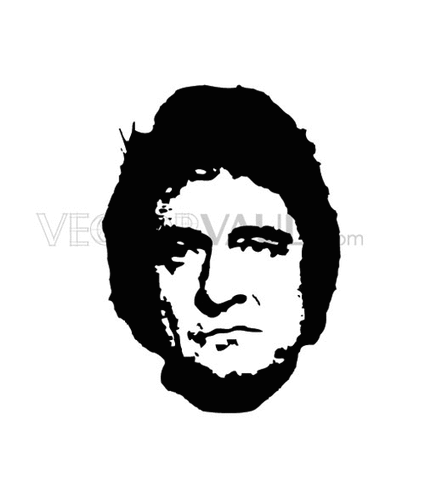 442x500 Buy Vector Johnny Cash Royalty Free Illustration