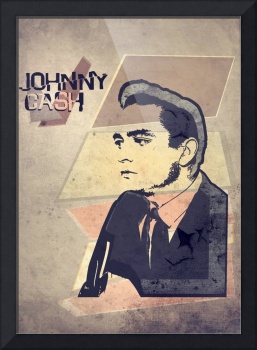 257x350 Stunning Johnny Cash Vector Digital Artwork For Sale On Framed