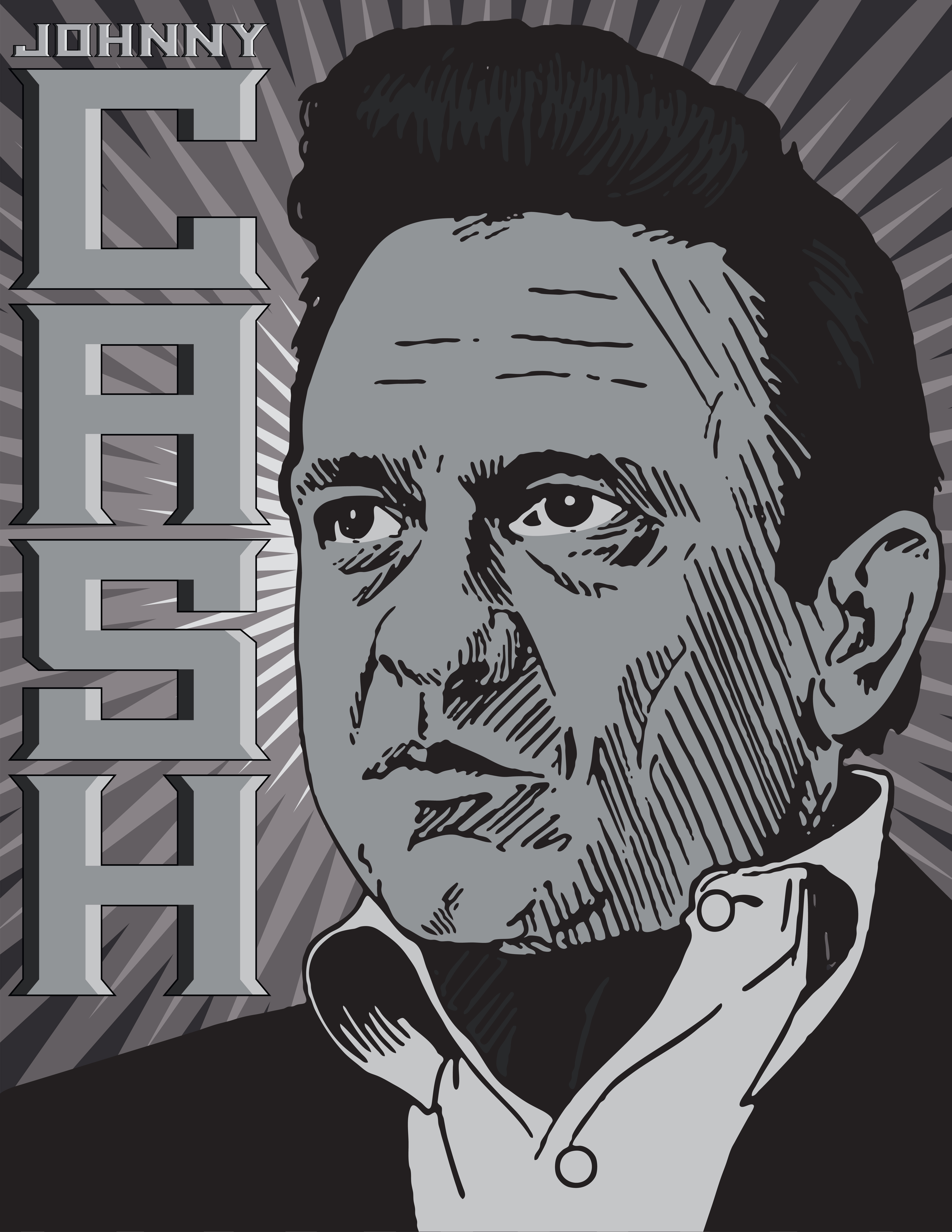 5100x6600 Vector Exercise Johnny Cash Digital Portfolio