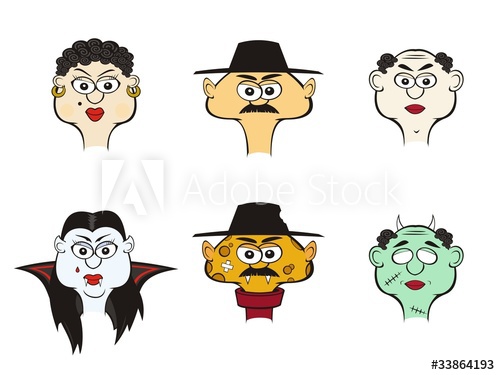 500x375 Vector Comic Characters People And Monsters