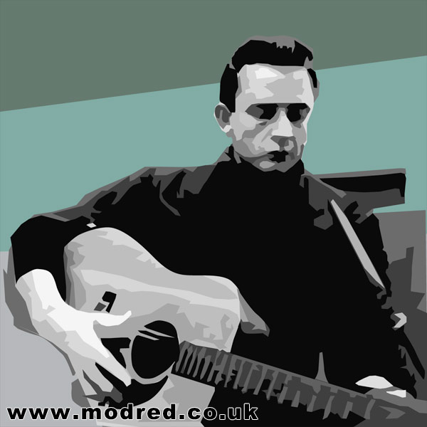 600x600 Vector Illustration Of Johnny Cash