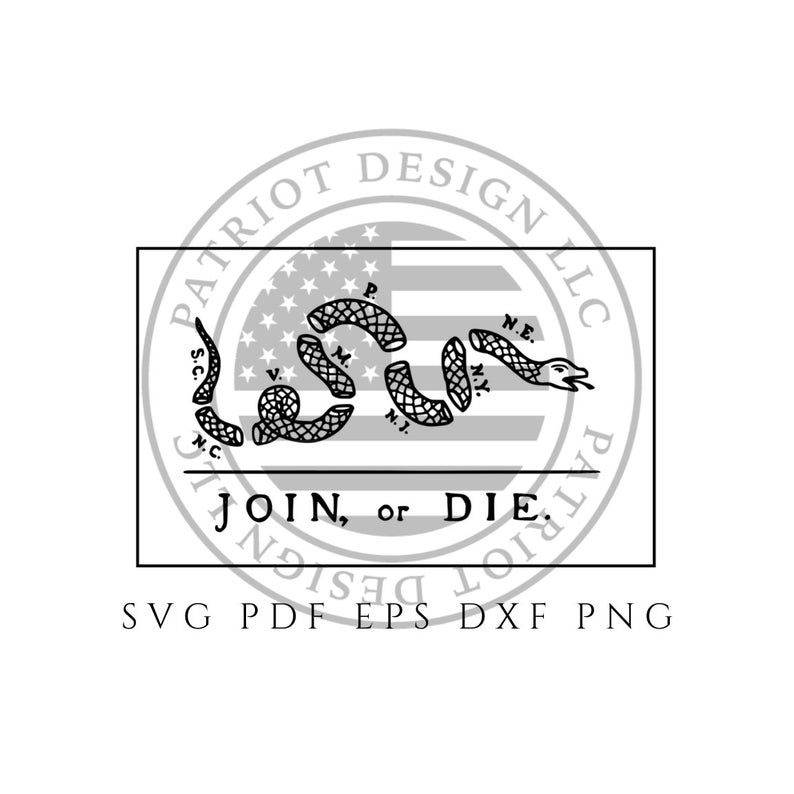 794x794 Join Or Die Flag Join Or Die Vector Clipart Vector Art Etsy