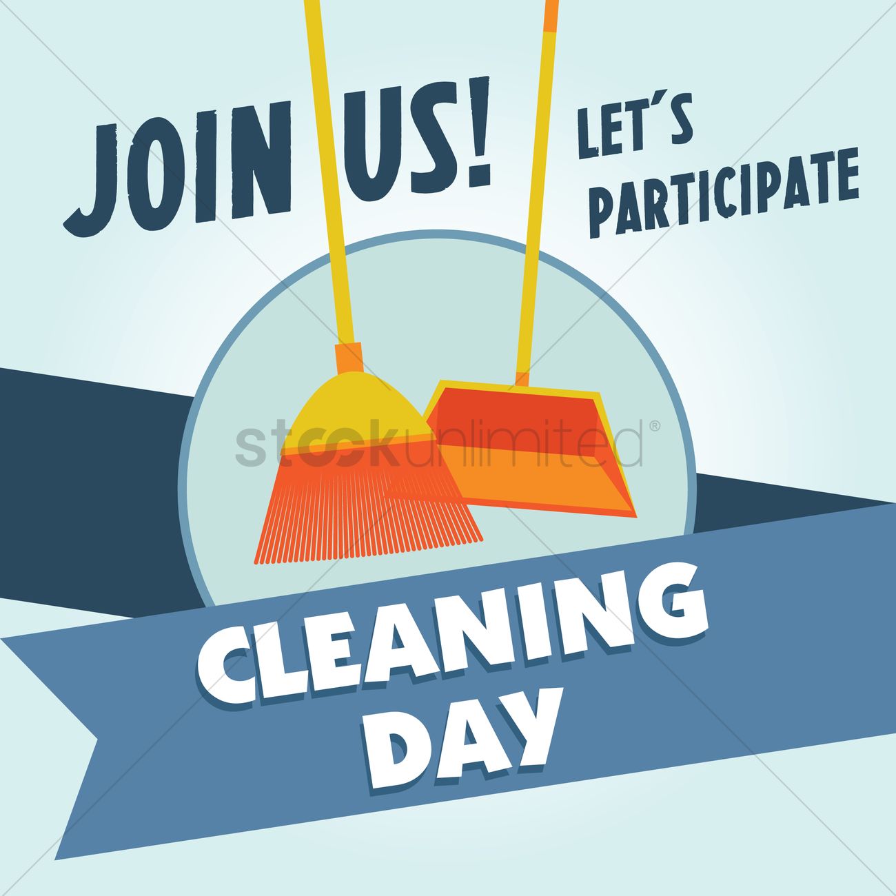 1300x1300 Cleaning Day Banner Vector Image