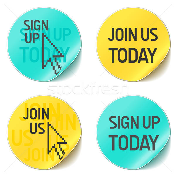 600x600 Sign Up And Join Us Vector Illustration Kraska