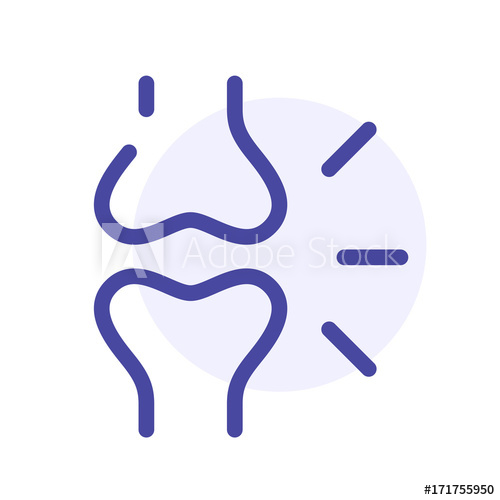 500x500 Osteoporosis Vector Icon, Abstract Bones Joint Sign