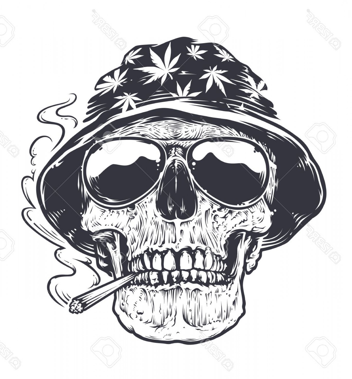 1447x1560 Photostock Vector Rastaman Skull Vector Art Skull In Hat