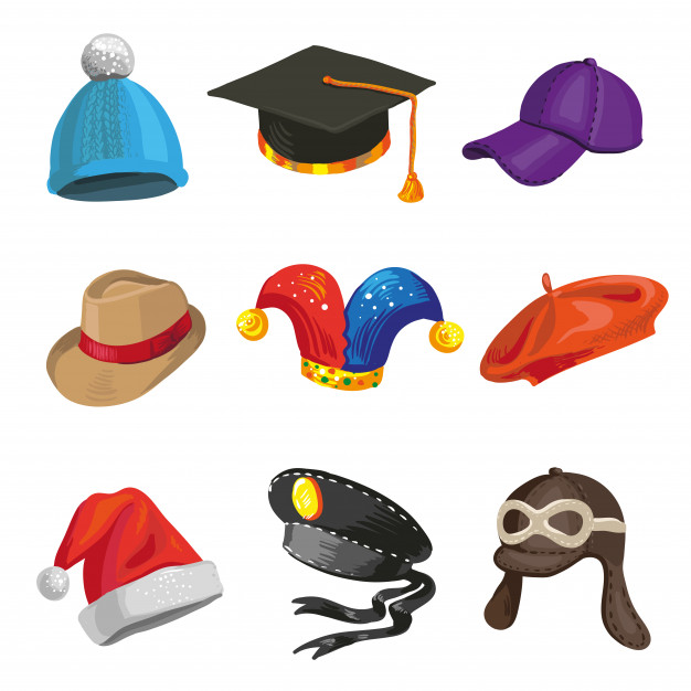 626x626 Set Of Cartoon Police And Joker Hats Vector Premium Download