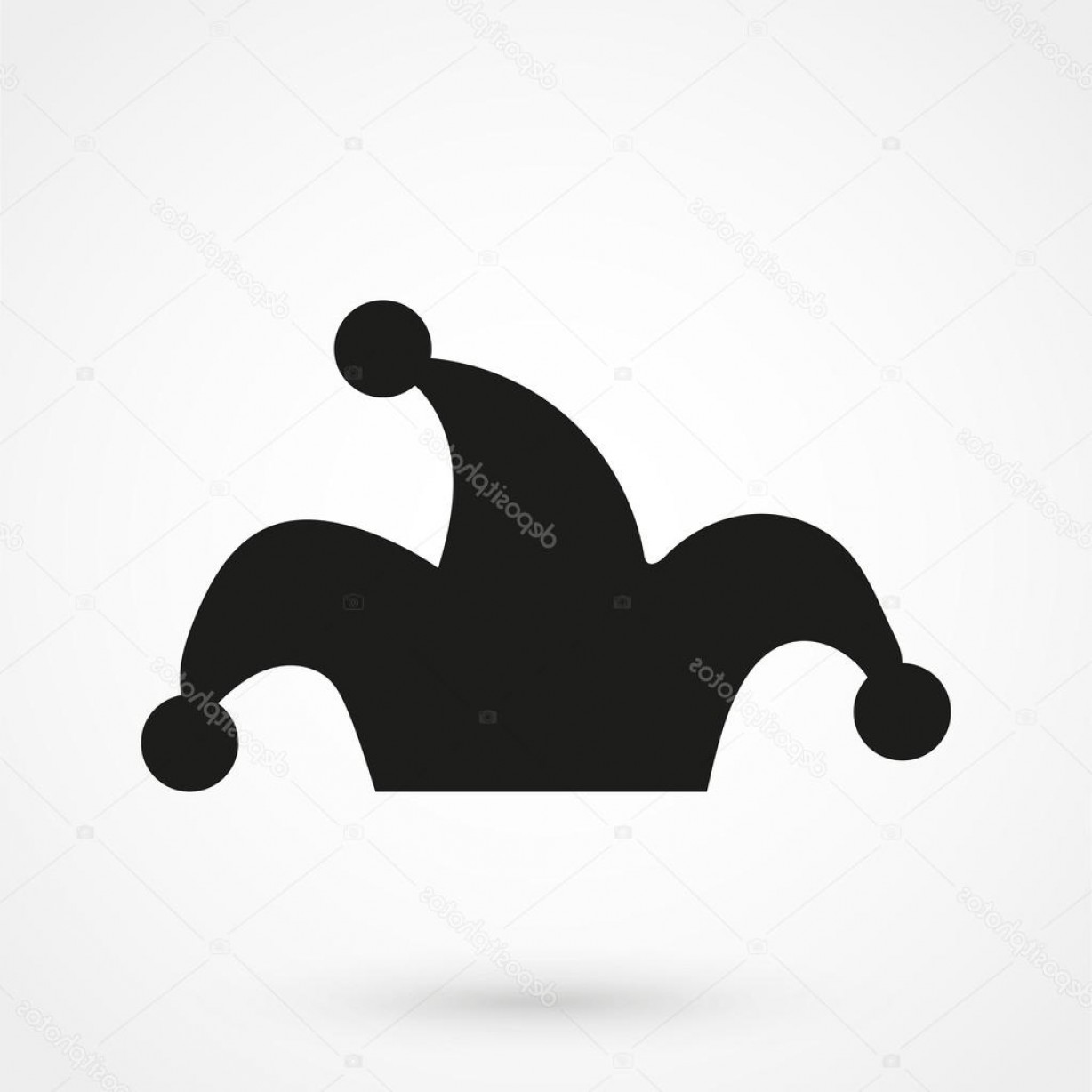 1228x1228 Stock Illustration Jester Hat Icon Black Vector Soidergi