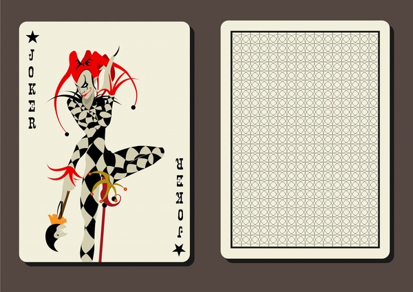 Joker Playing Card Vector Illustration With Two Sides Free Vector 600x424 Joker Playing Card Vector Illustration With Two Sides Free Vector