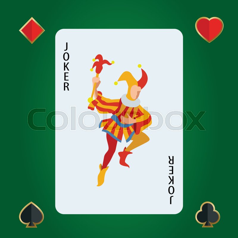 800x800 Joker Playing Card Joker Dark Blue Stock Vector Colourbox