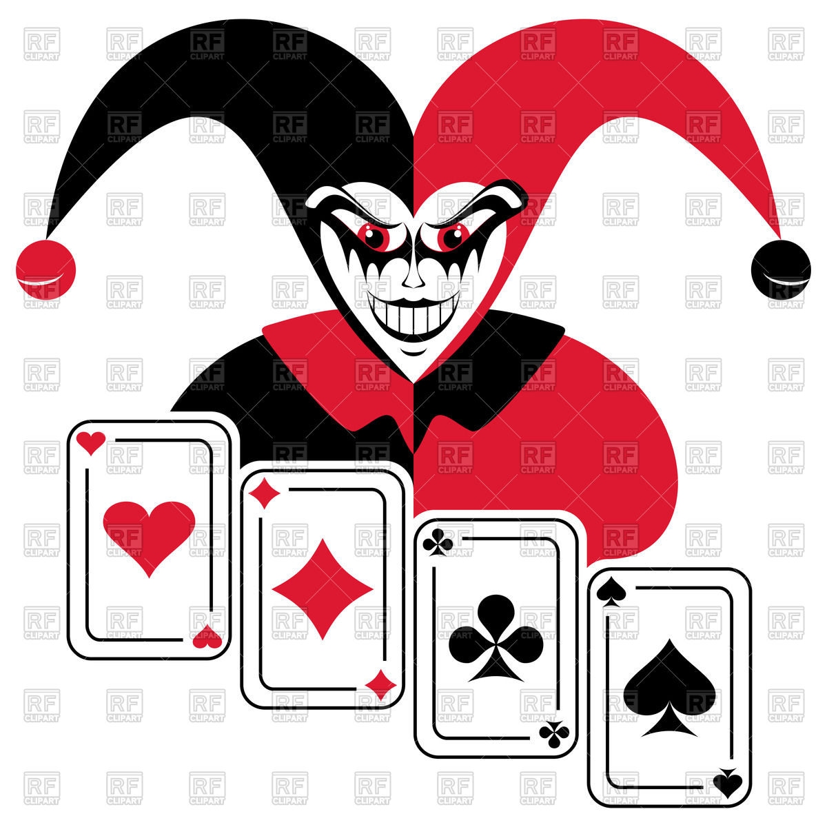 Joker With Cards Vector Image Of People Silanti 1200x1200 Joker With Cards Vector Image Of People Silanti