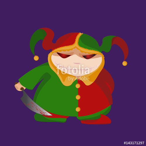 500x500 Evil Joker Smiling Vector Stock Image And Royalty Free Vector