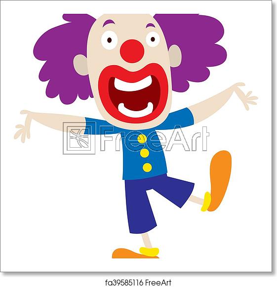 561x581 Free Art Print Of Clown Character Vector Cartoon Clown Character