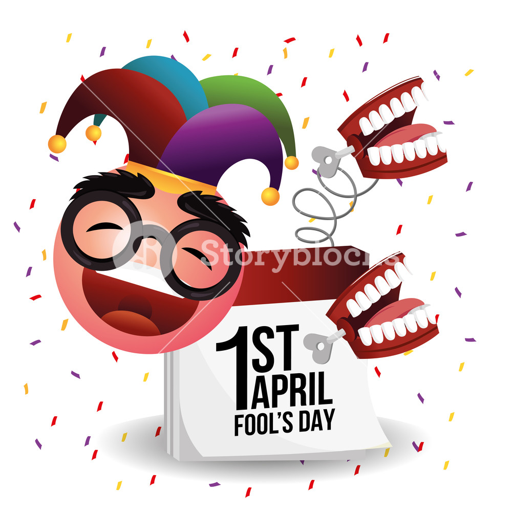 1000x1000 Happy Emoji Face With Joker Hat And Teeth Vector Illustration