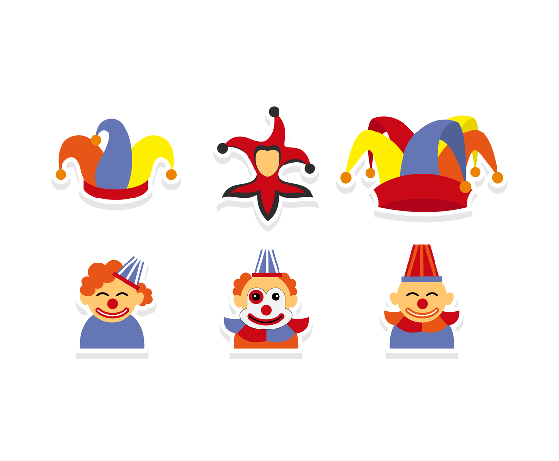 1136x936 Cute Joker Cartoon Sticker Vector Art Graphics