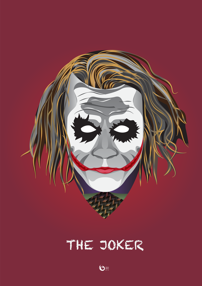 805x1138 The Joker Vector Art Using Golden Ratio