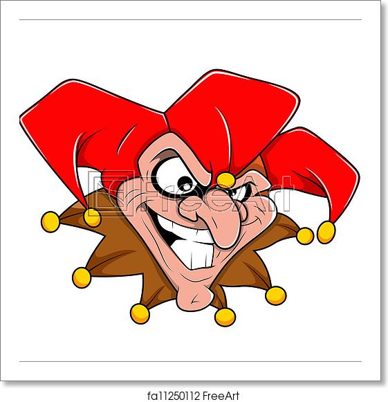 561x581 Free Art Print Of Evil Joker Vector Creative Abstract Conceptual