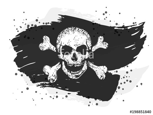 500x377 Jolly Roger Flag Stock Image And Royalty Free Vector