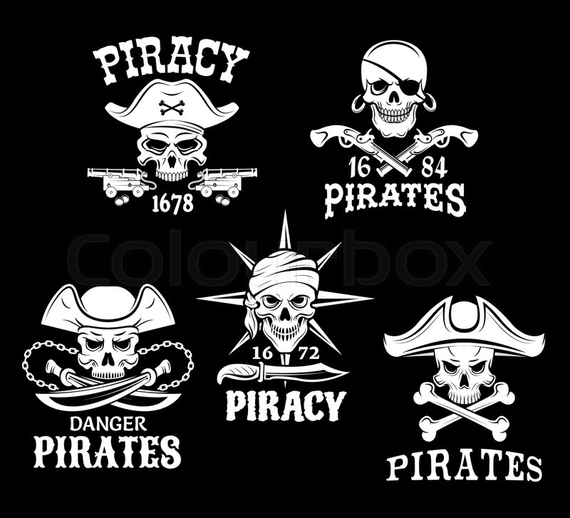 800x727 Jolly Roger Pirate Vector Isolated Stock Vector Colourbox
