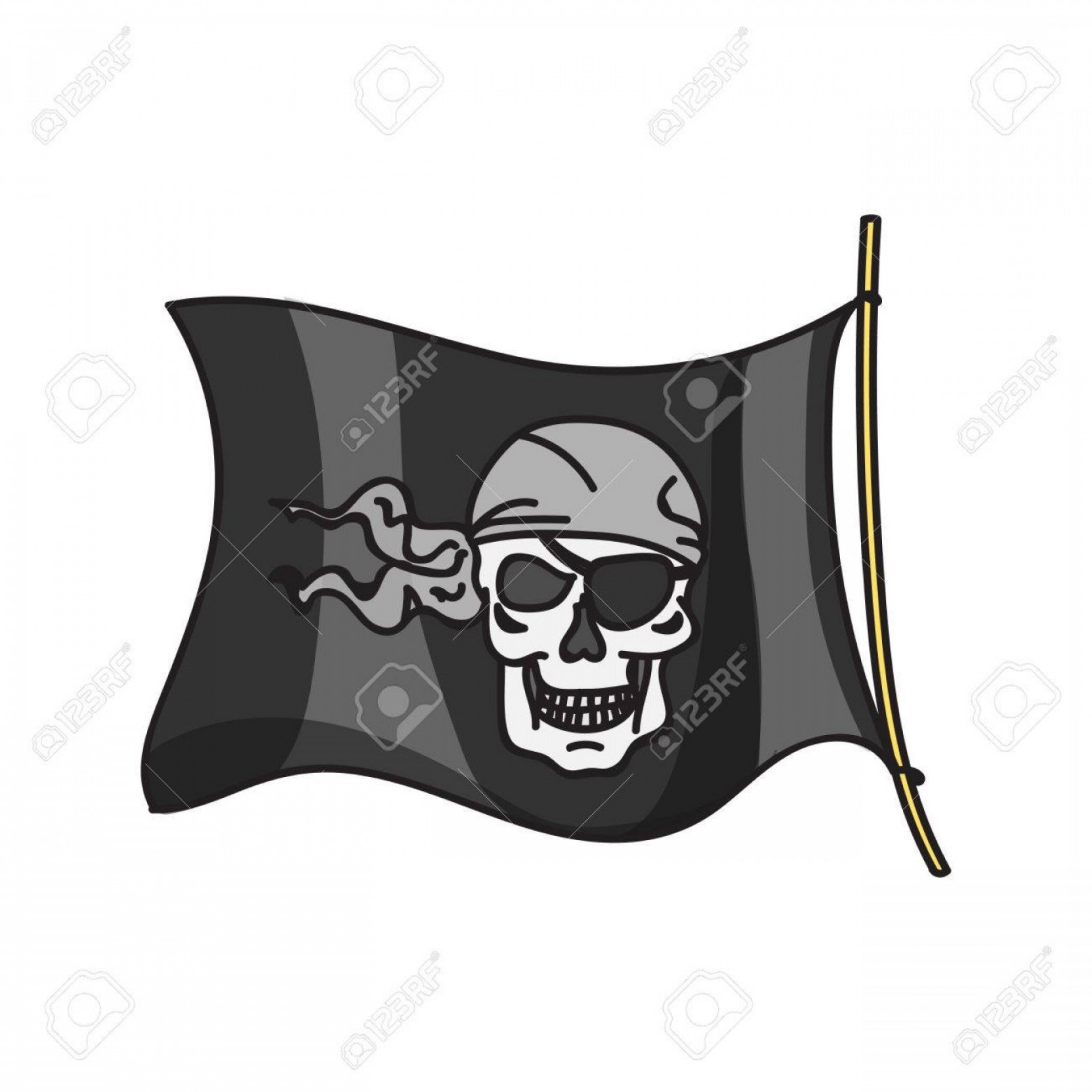 1872x1872 Pirate Flag Vector Clip Art Studiogrfx