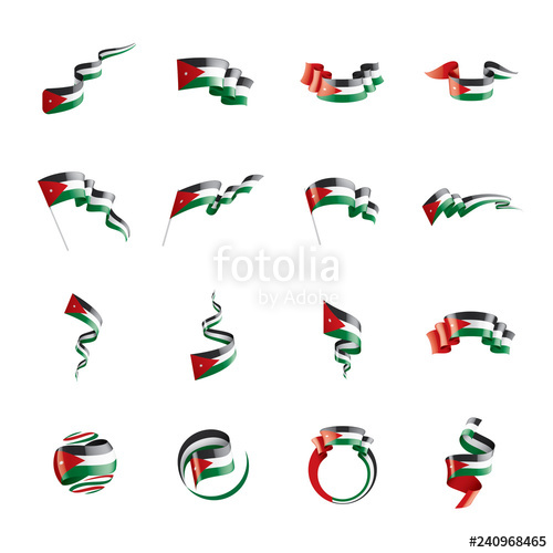 Jordan Flag, Vector Illustration On A White Background Stock 500x500 Jordan Flag, Vector Illustration On A White Background Stock