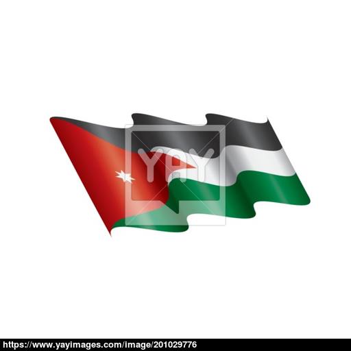 Jordan Flag, Vector Illustration On A White Background Vector 512x512 Jordan Flag, Vector Illustration On A White Background Vector