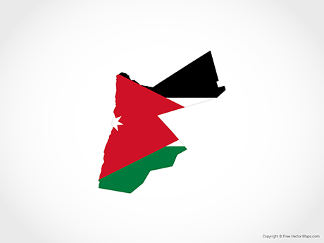 Vector Map Of Jordan 460x345 Vector Map Of Jordan